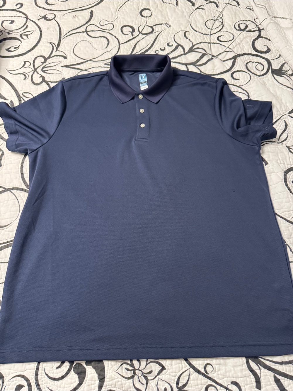 PGA Tour Navy Short-Sleeve Polo